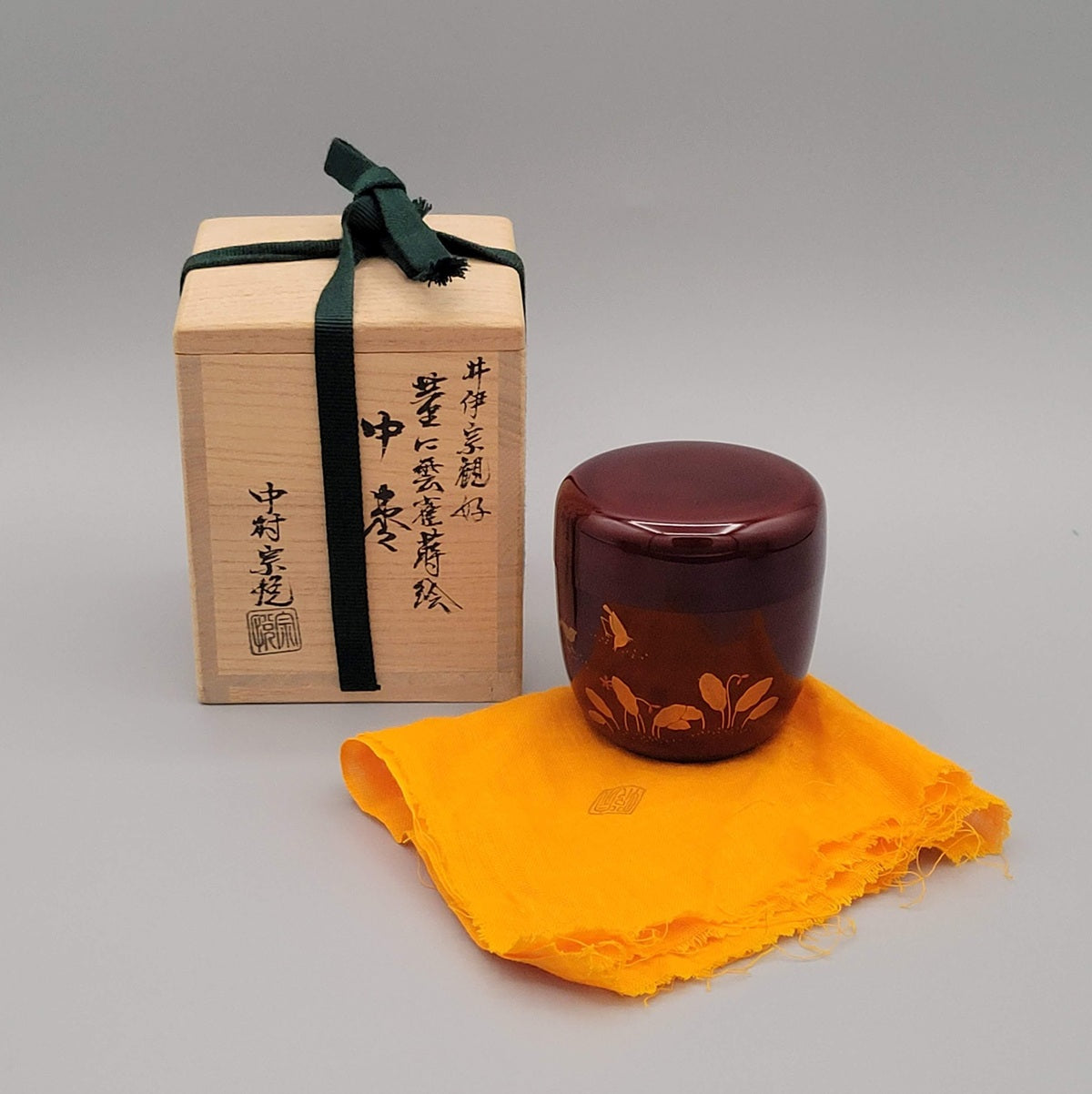 Matcha natsume Hagi 萩 en Hibari 雲雀 Nakamura Sōetsu
