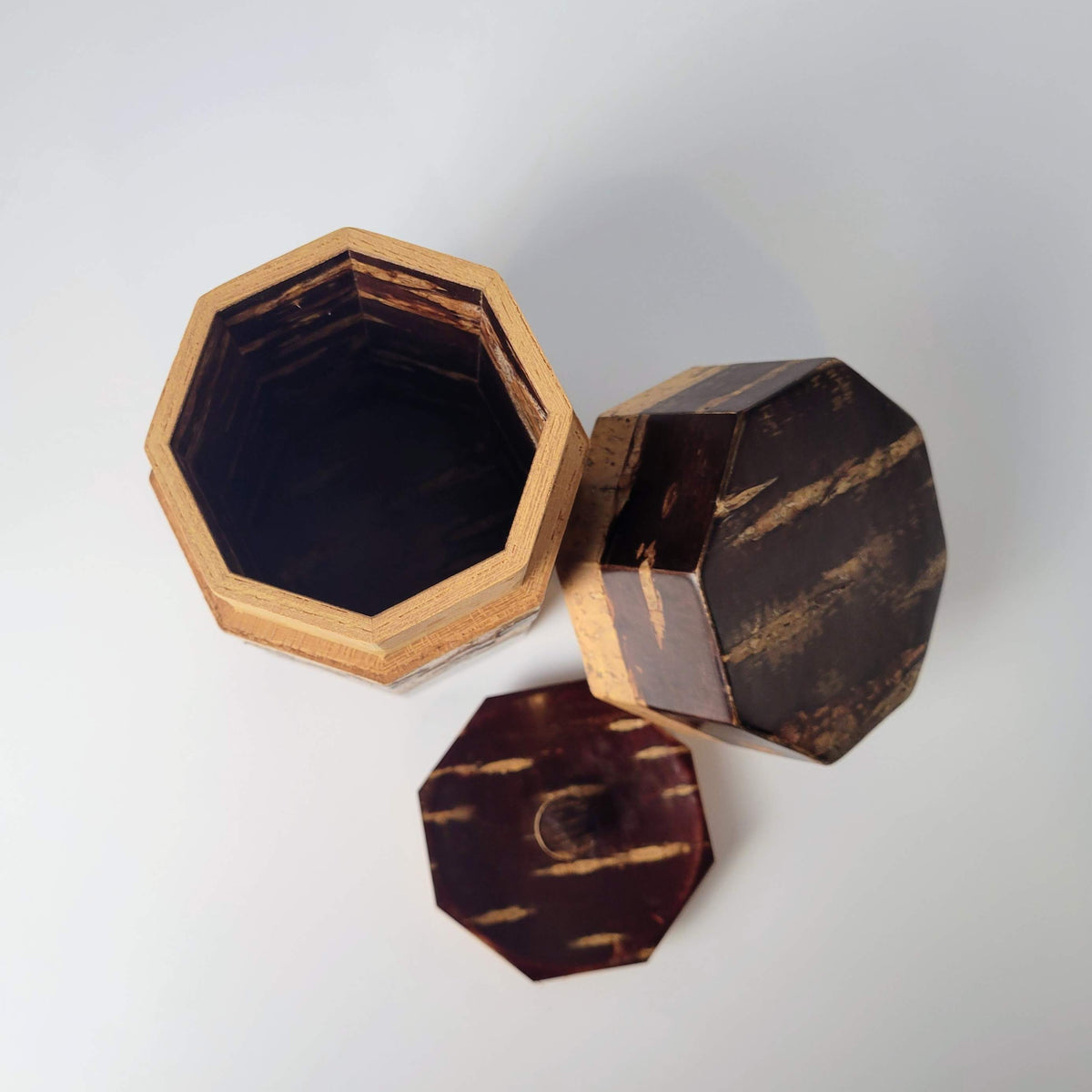 Japanse theebus chazutsu - Sakura Kawa - Druivenmotief - Driedelige Set