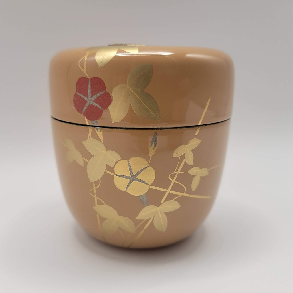 Japanese Tea Caddy Asagao 朝顔 (morning glory) with raden Nakamura Kosai
