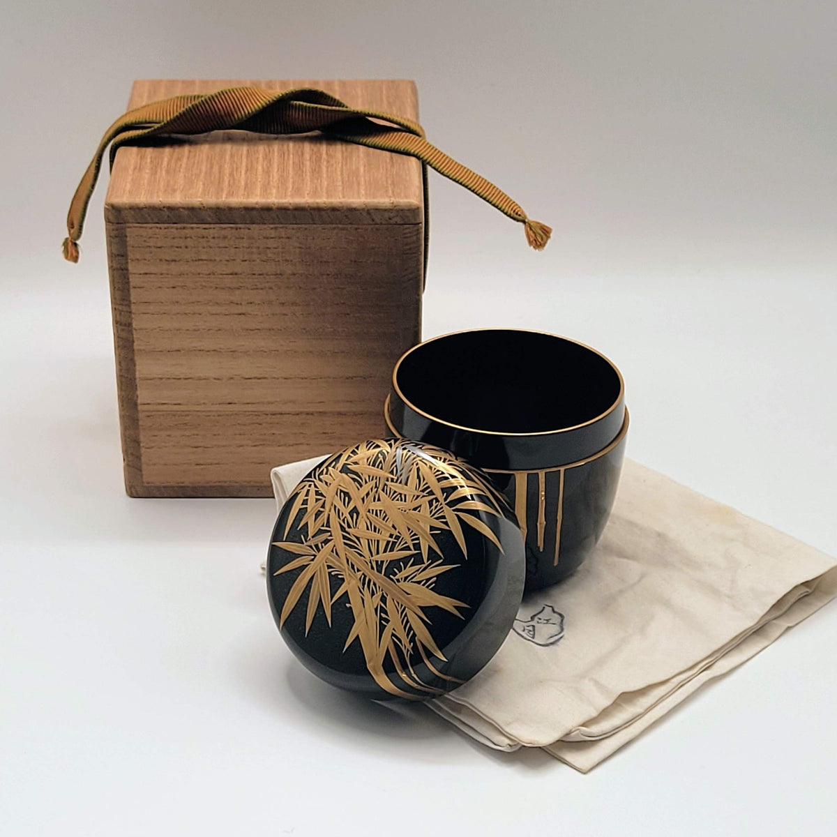 Japanse natsume Chiku maki-e 竹蒔絵 Kōgetsu