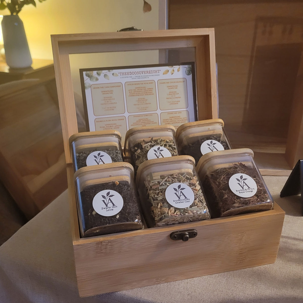 Luxe Theedoos – 6 soorten losse thee