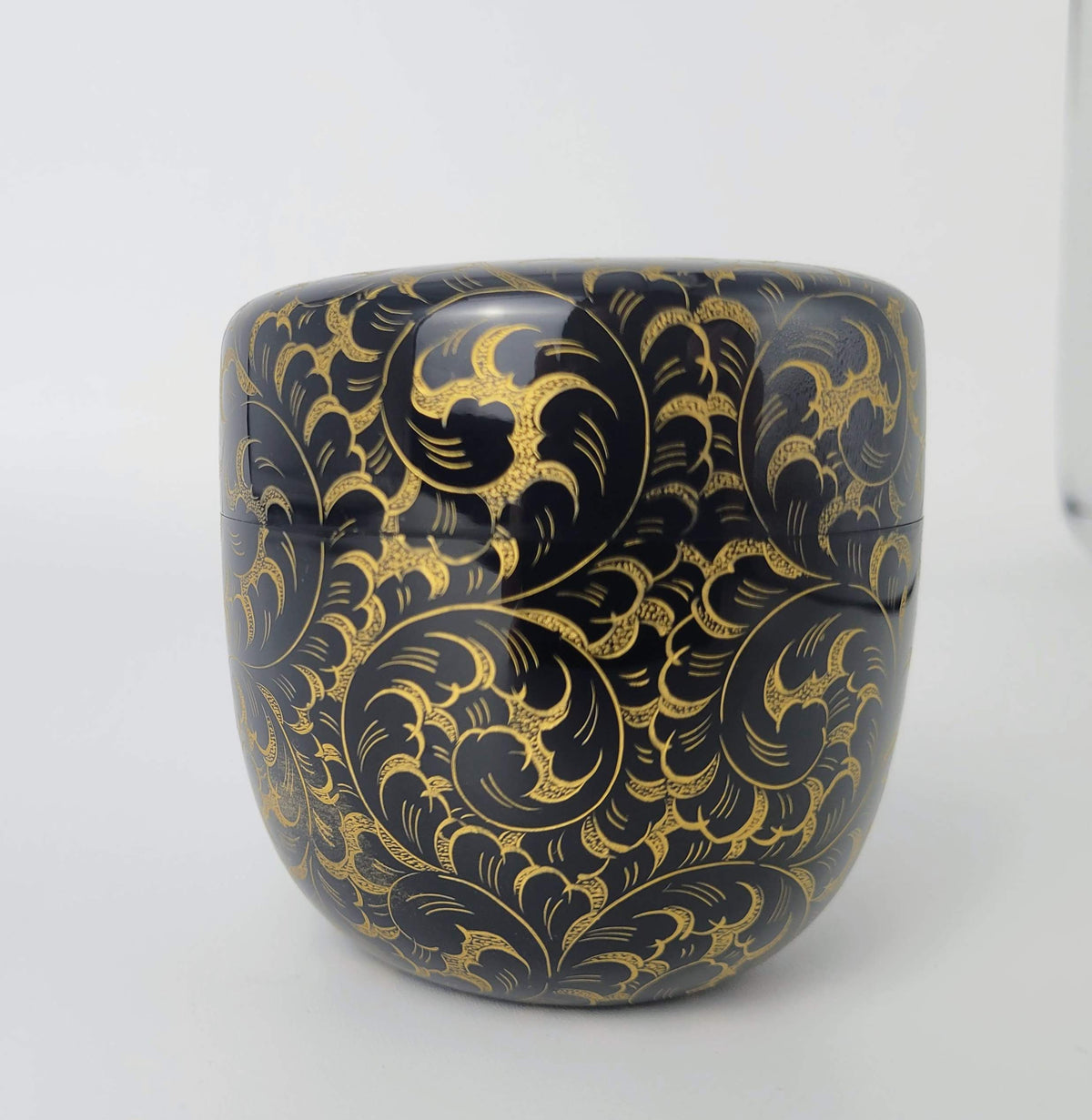 Japanse natsume matcha karakusa chinkin  唐草沈金棗 Maeshi Shigeo