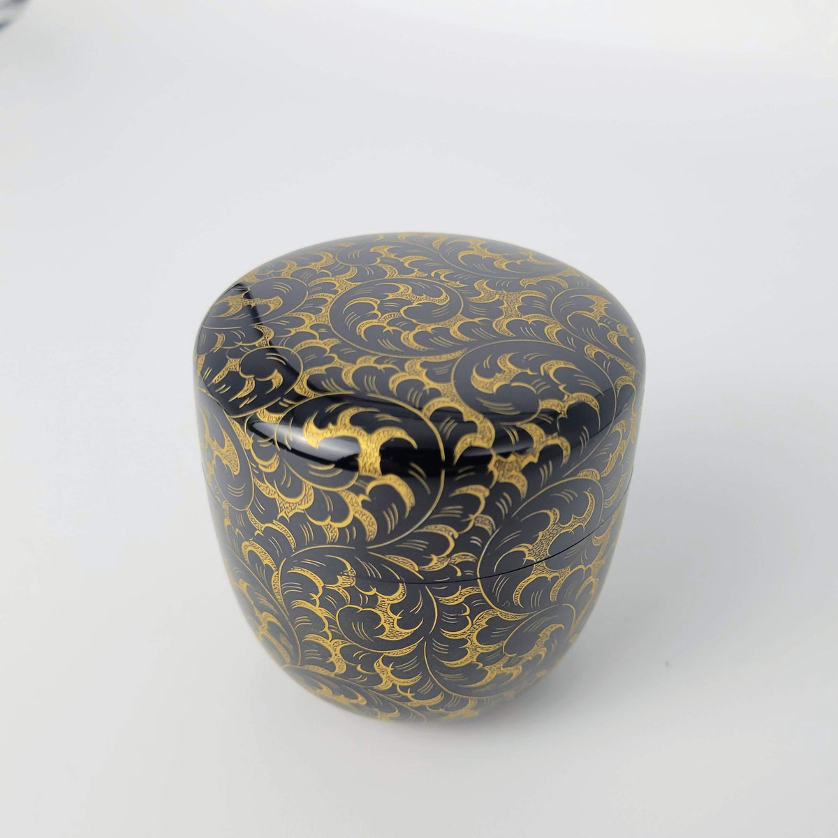 Japanse natsume matcha karakusa chinkin  唐草沈金棗 Maeshi Shigeo